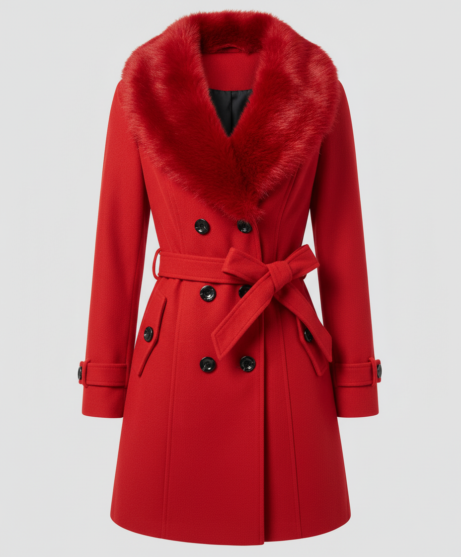Damen Pelzmantel Elegantes Design