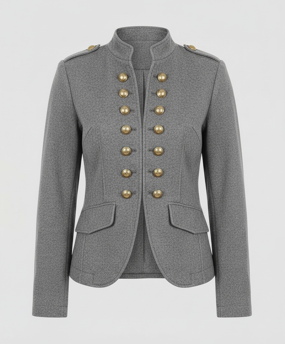 Damen Militärblazer Baumwolle Beige