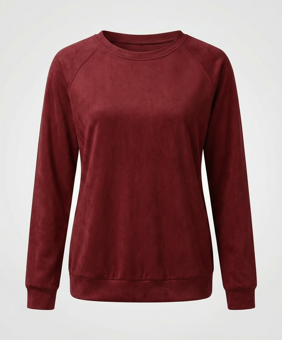 Damen Rundhals Sweatshirt Bequem
