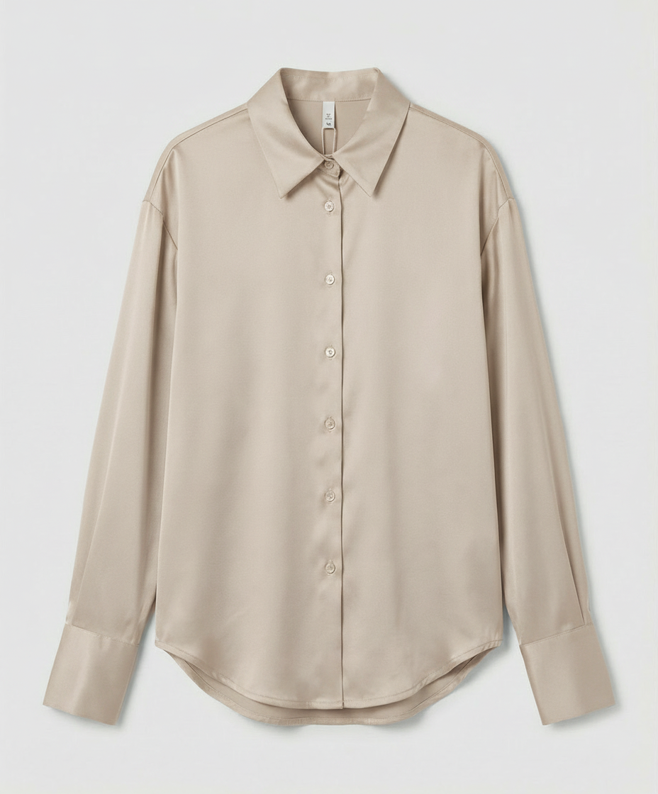 Damen Seidenbluse Elegantes Design Vintage Look