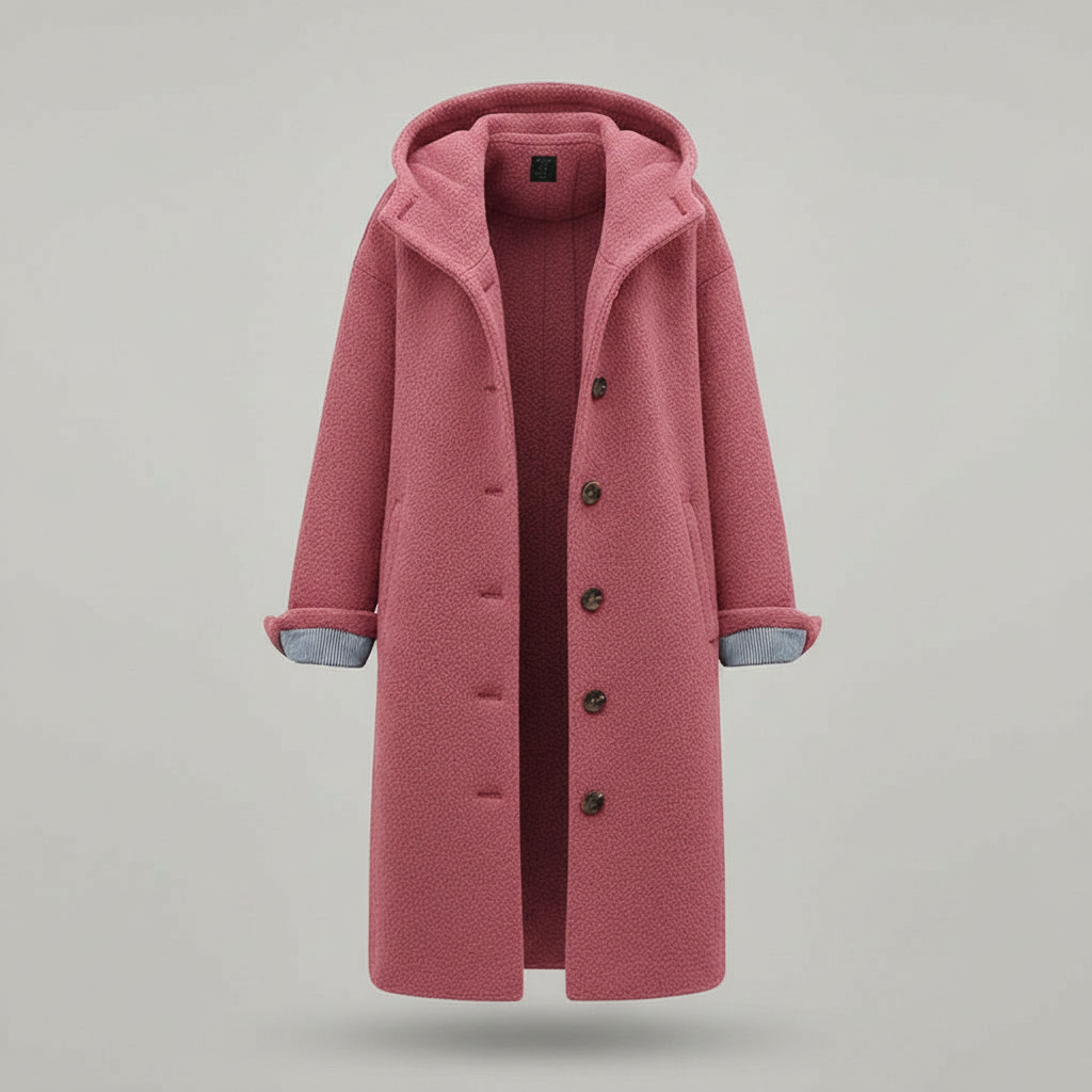 Damen Wintermantel Fleece Lang Komfort