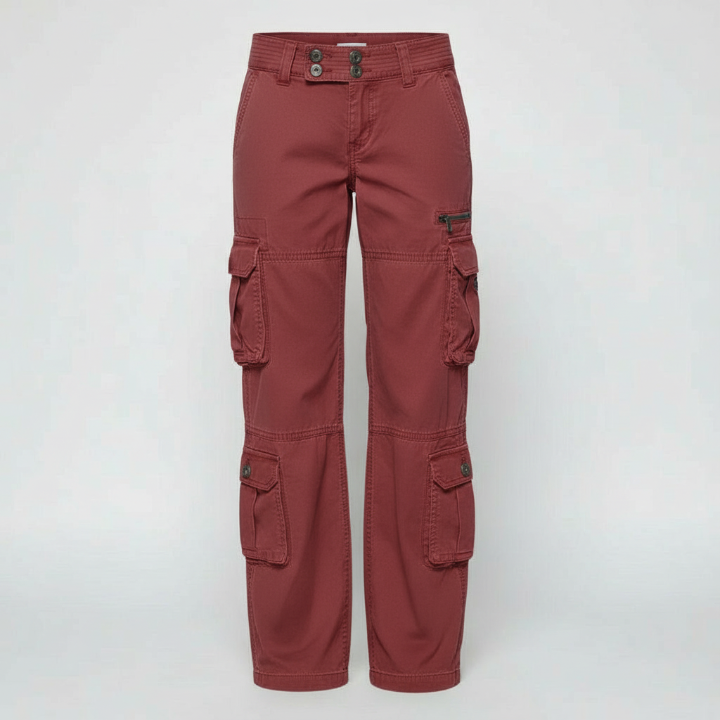 Damen Cargohose Mit Taschen Bequem