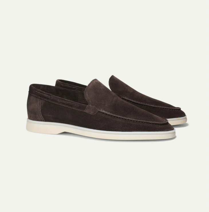 Eveloria Damen Loafer Lederschuhe Braun