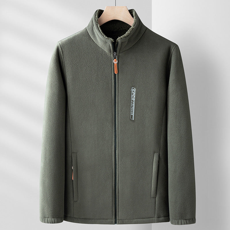 Eveloria Herren Fleecejacke Doppelseitig Winter