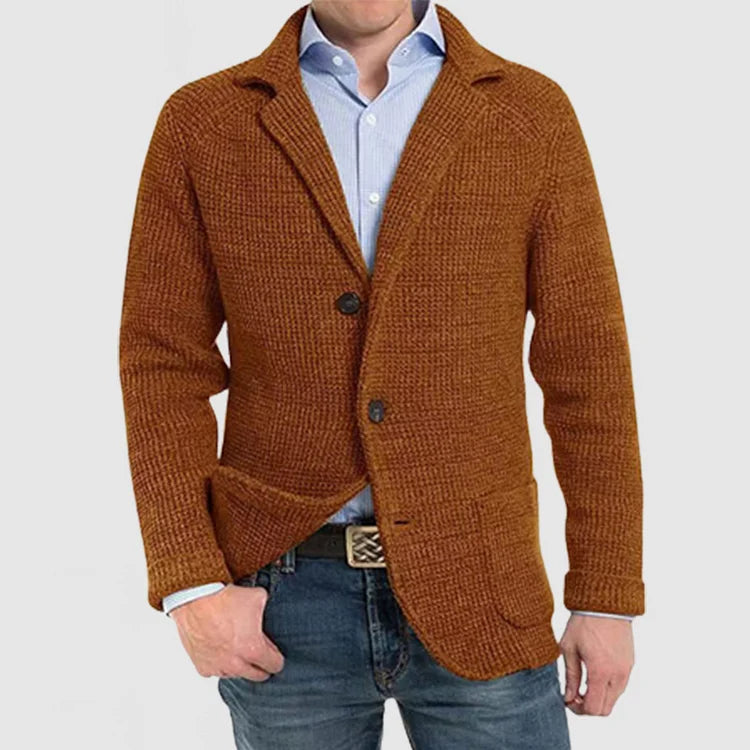 Eveloria Herren Strickblazer 2-Knopf
