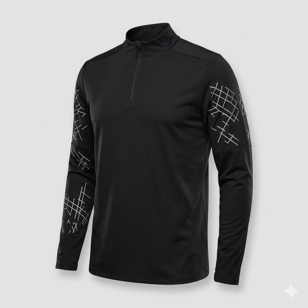 Herren Laufshirt Reflektor-Print