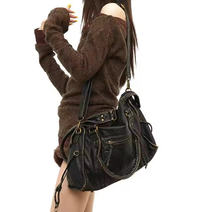 Damen Vintage Handtasche Groß Boho Stil