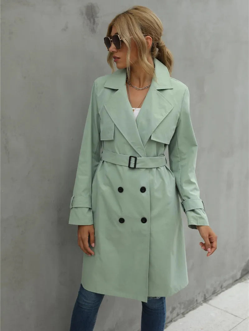 Eveloria Damen Trenchcoat Stilvoll