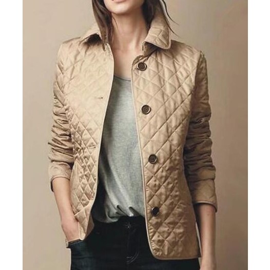 Eveloria Damen Übergangsjacke Quilted Steppjacke Beige