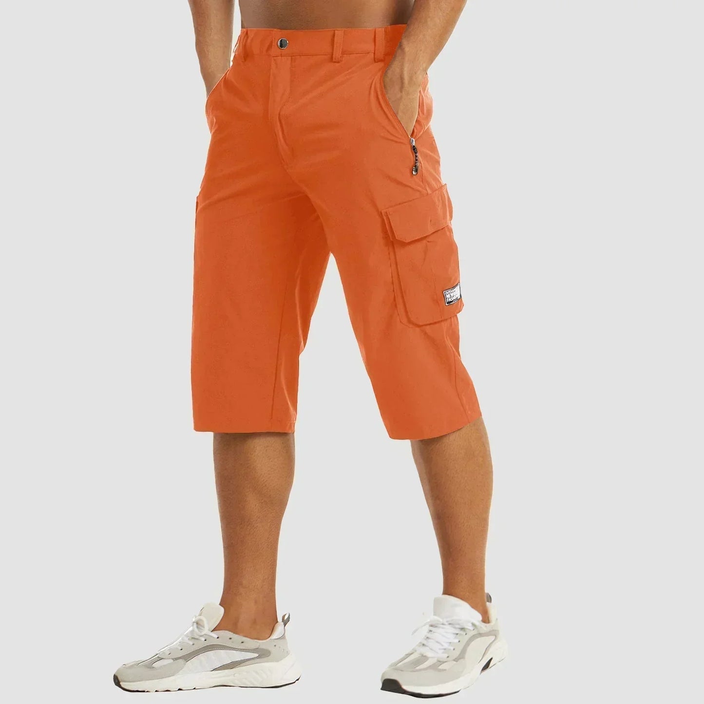 Herren Cargo-Hosen | Casual | Taschen | Cargo-Shorts | Herrenhosen-Orange-M-Chaps Herrenmode