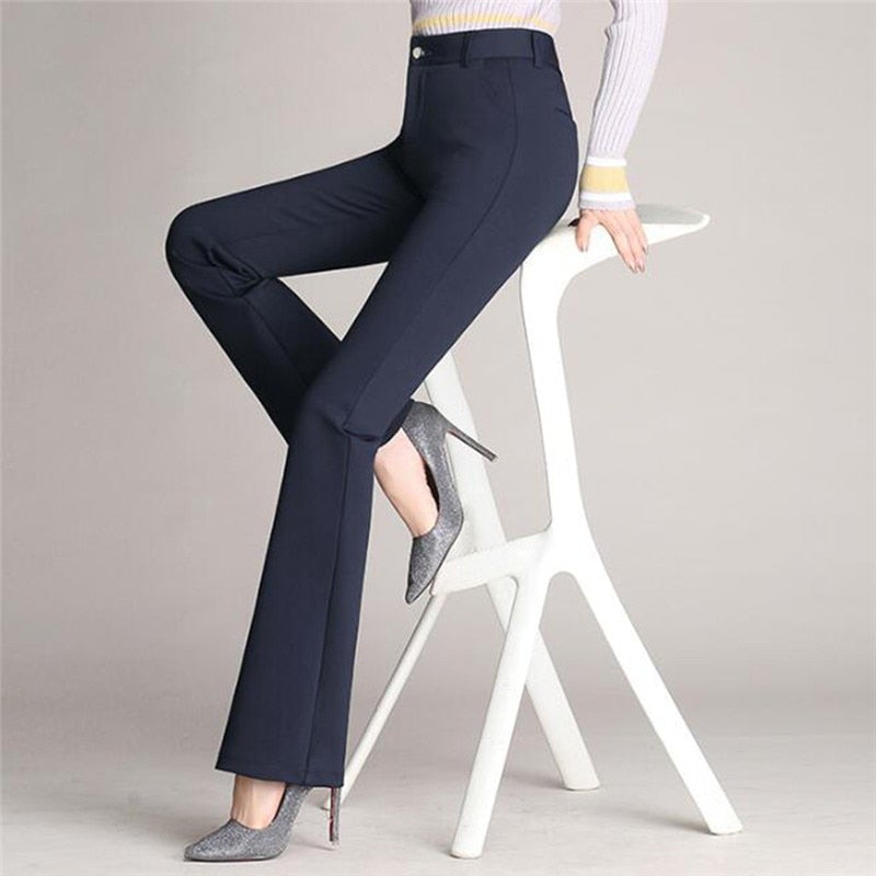 Eveloria Damen Slim-Fit Flare Jeans Hose