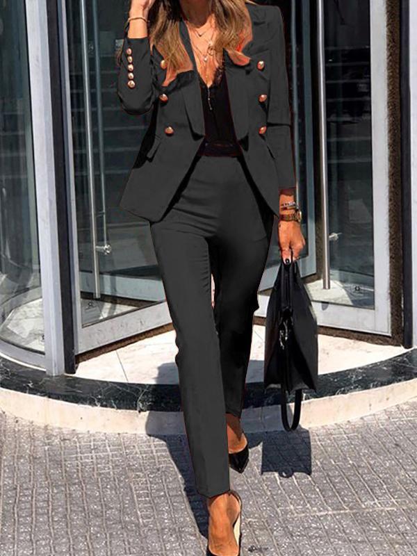 Damen Zweiteiliger Anzug Blazer und Hose Elegant