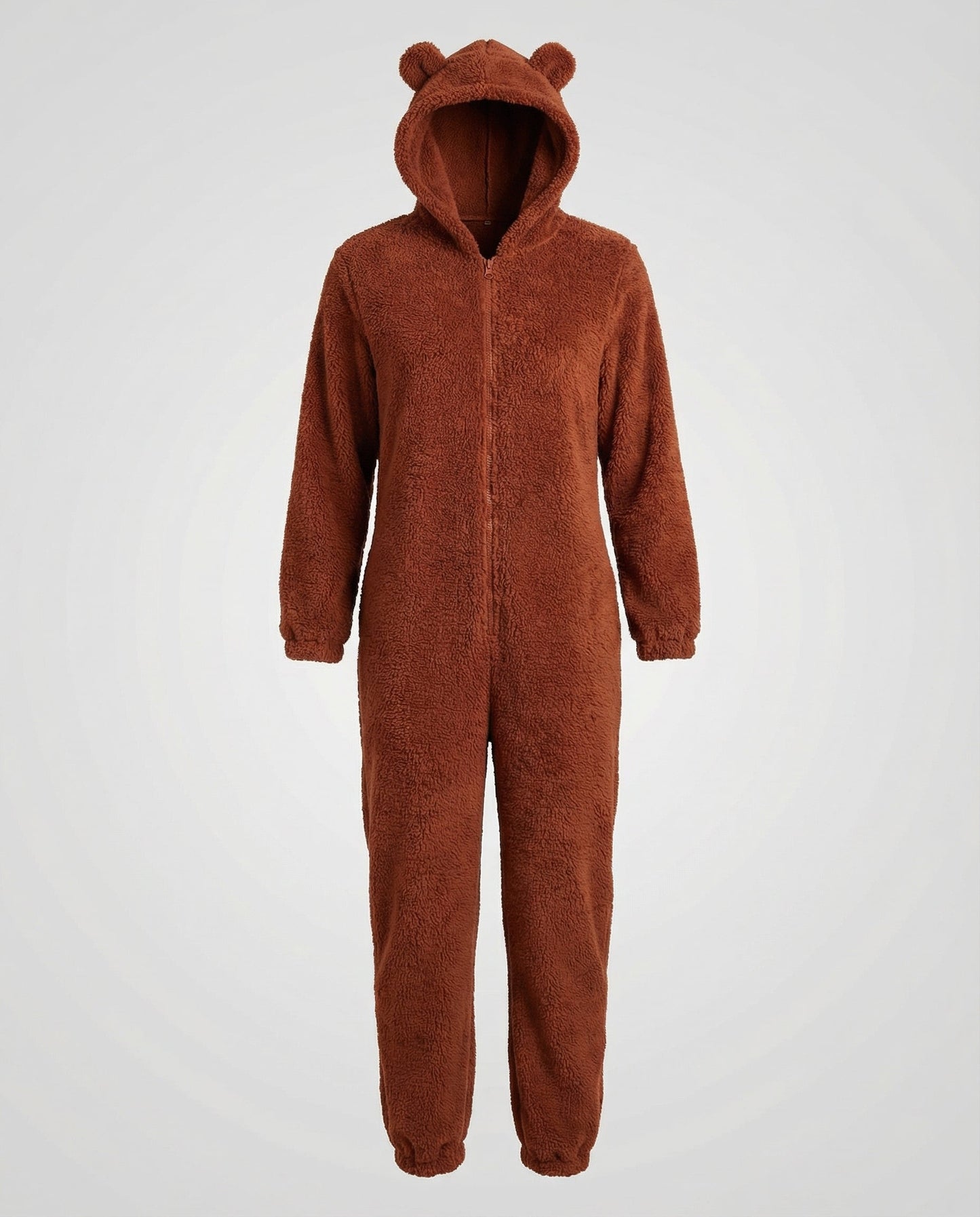 Damen Teddyfleece-Overall mit Kapuze