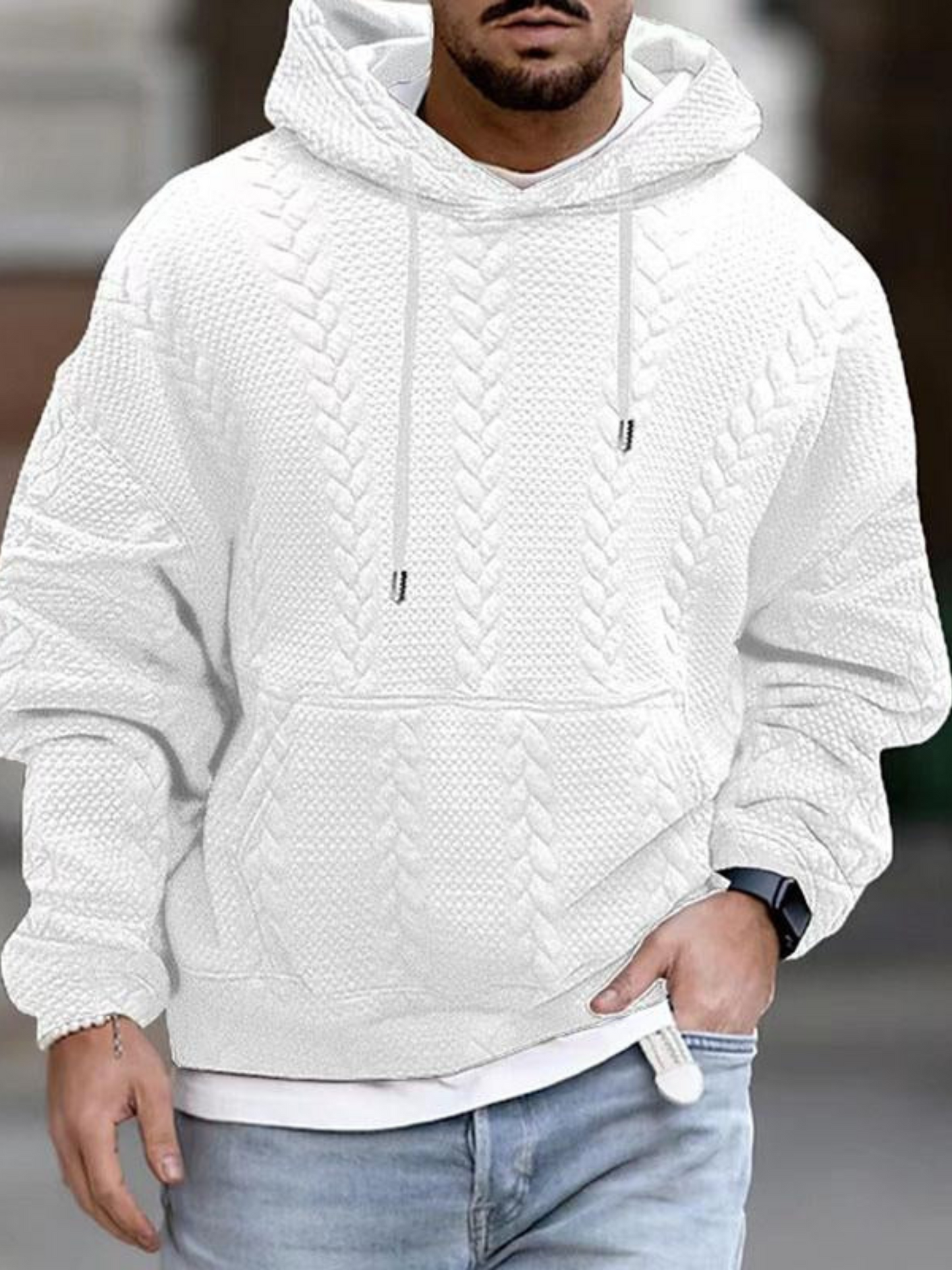 Eveloria Herren Hoodie Langarm Känguru-Taschen