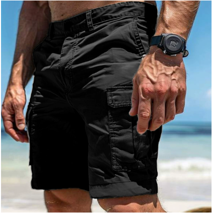 Herren Outdoor Cargo Shorts mit Taschen Beige