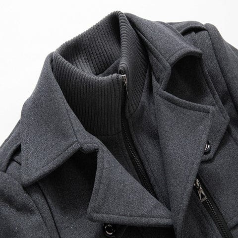 Herren Wollmantel Klassisch Warm