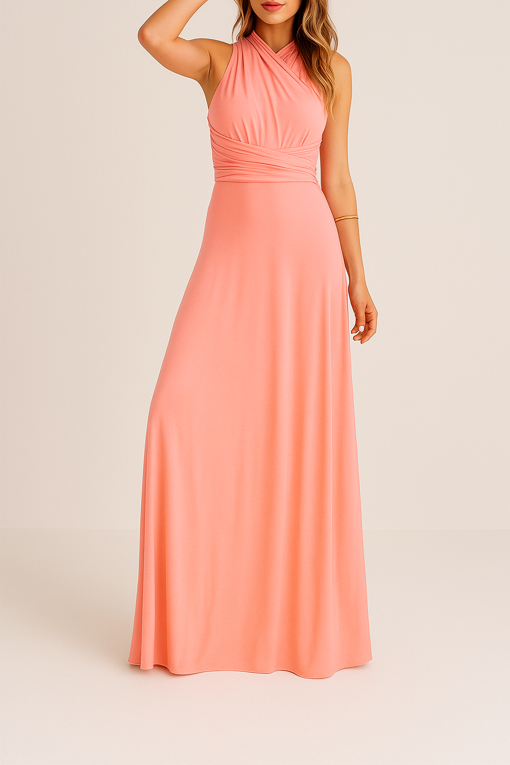 Eveloria Damen Sommerkleid Leicht Beige