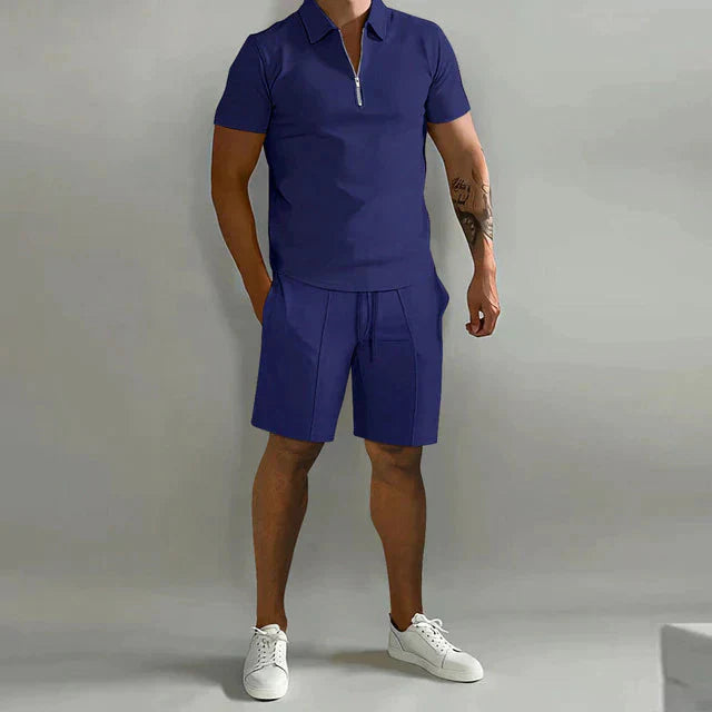 Koordinationsset | Zweiteiler | Kurzarm | Shorts-Set | Herrenbekleidung-Chaps Herrenmode