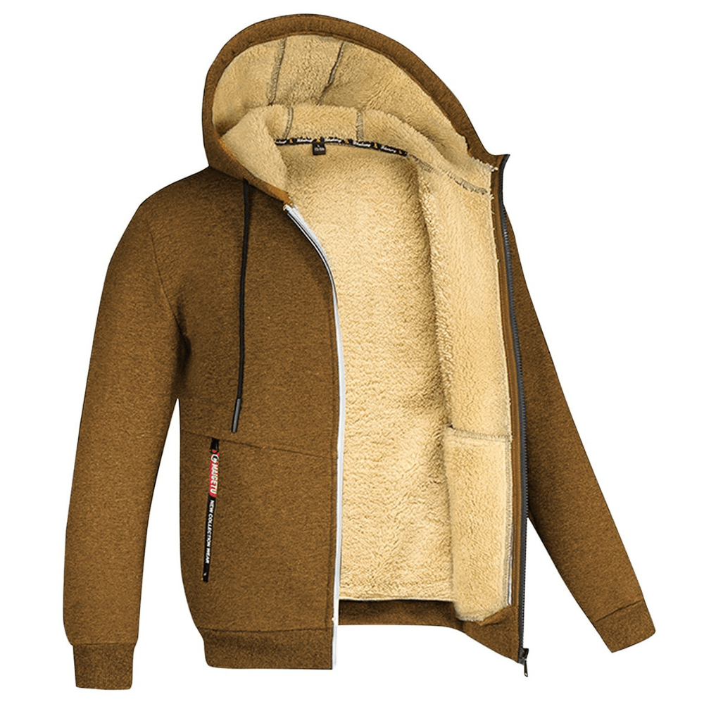 Herren Hoodie Fleece Kapuzenjacke Reißverschluss