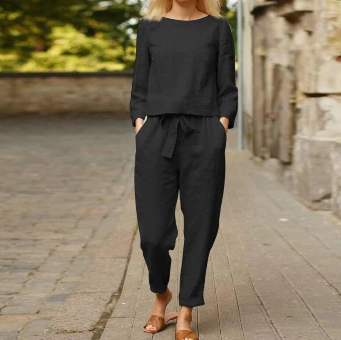 Damen Sommerkleid-Set Baumwolle