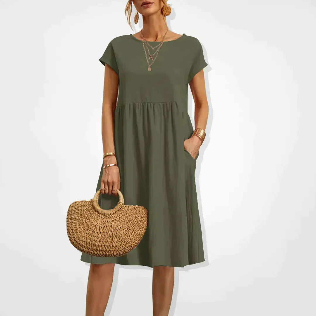 Eveloria Damen Sommerkleid Fließend Elegant