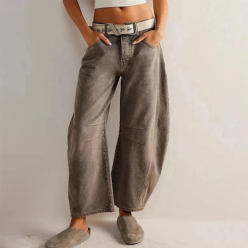 Damen Baggy Jeans Bequem