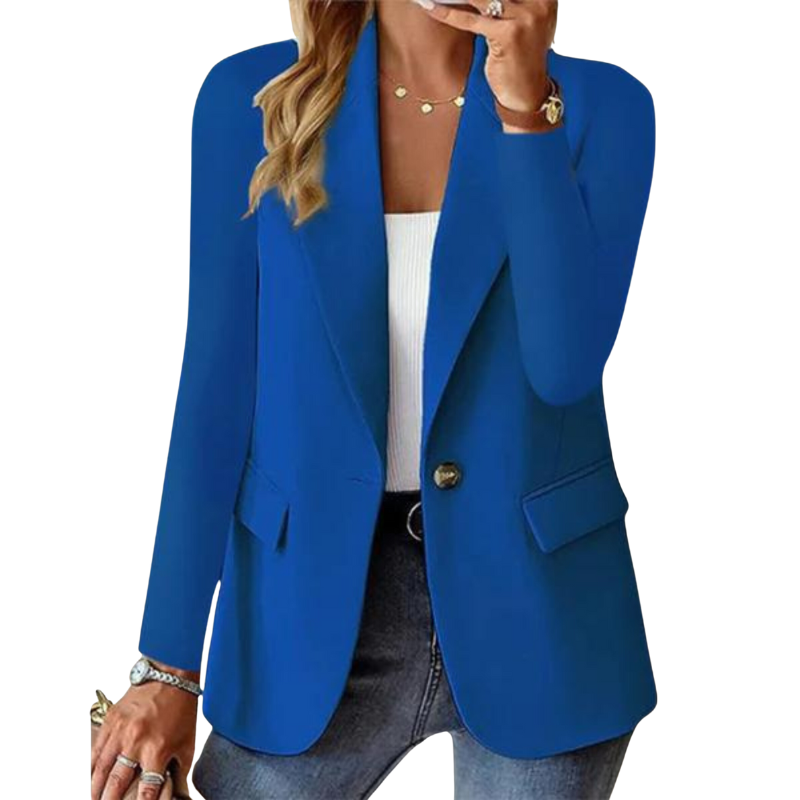 Damen Blazer Ein-Knopf-Verschluss Tailliert Elegant