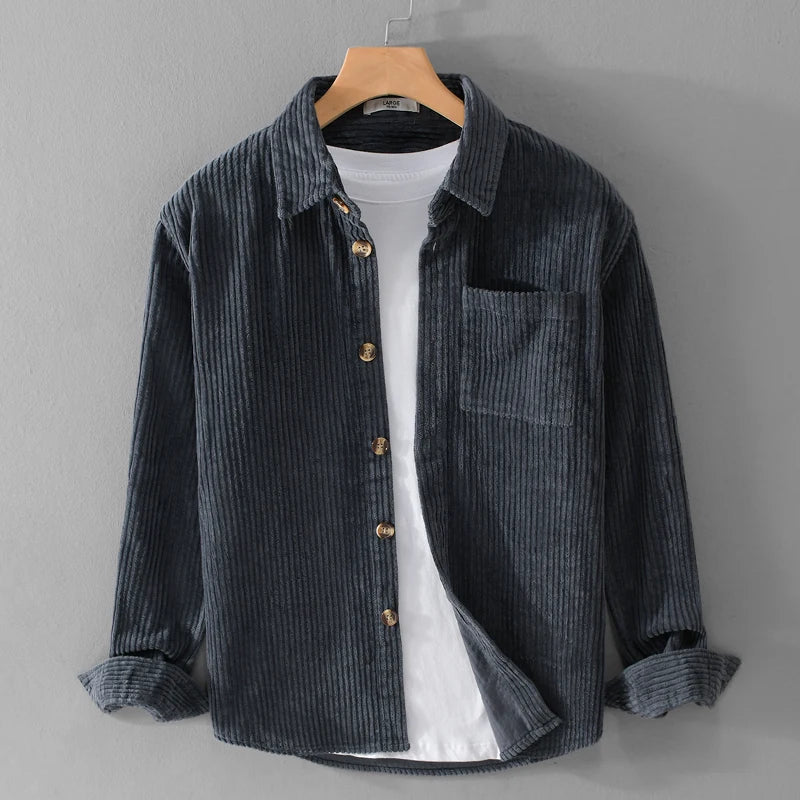 Eveloria Herren Cordjacke Lange Ärmel
