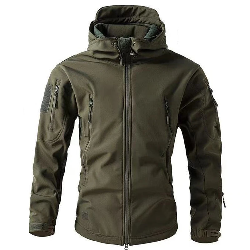 Männer Winterjacke Softshell Winddicht Mit Kapuze