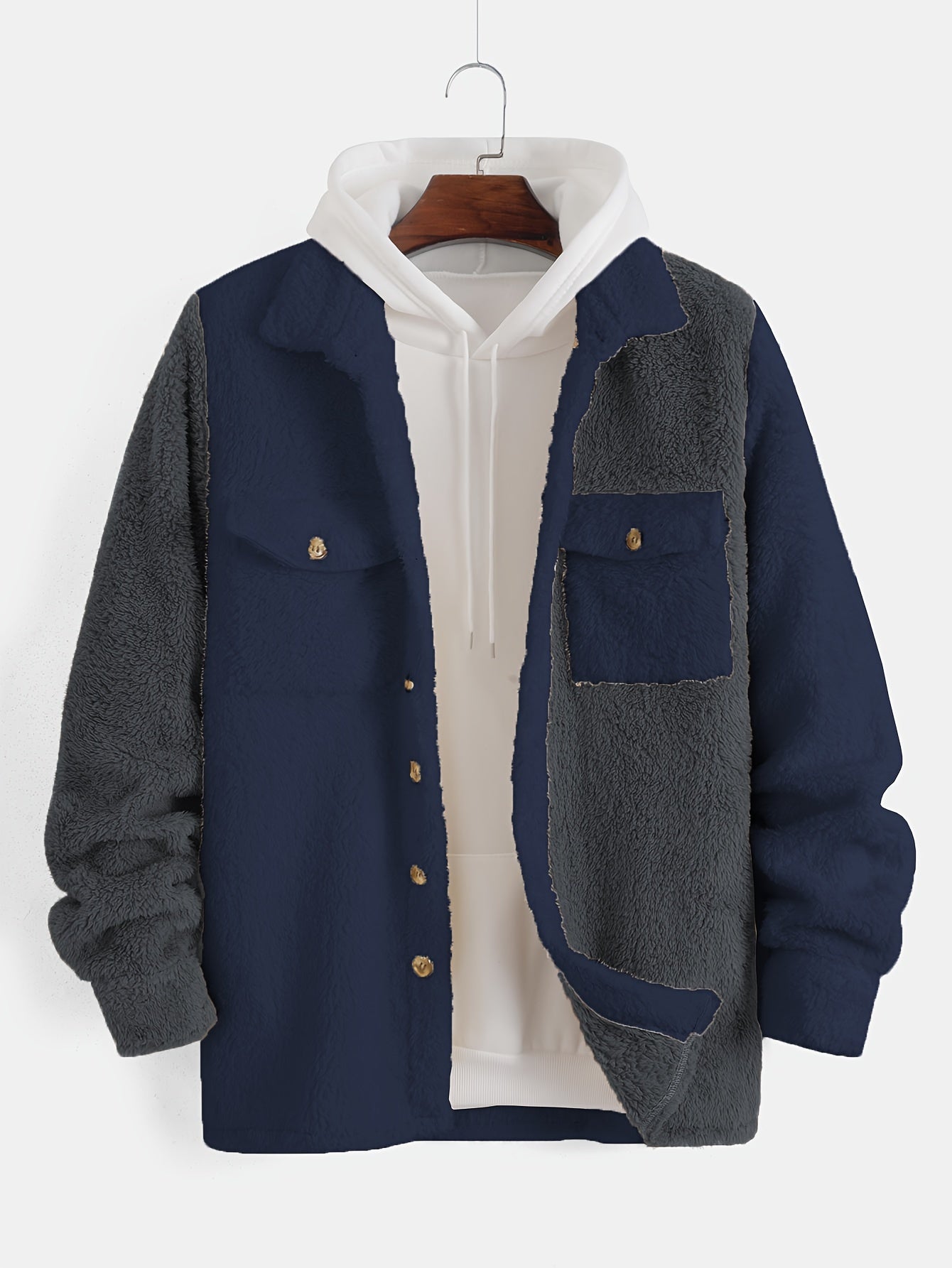 Herren Winterjacke Fleece Winddicht Regulärer Schnitt