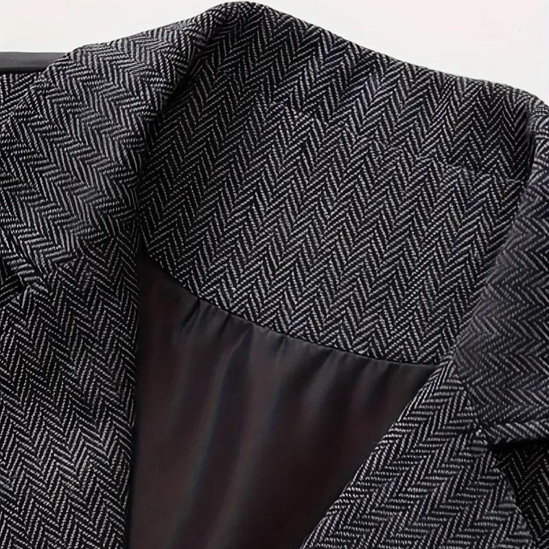 Herren Klassische Tweedweste Revers Elegant Braun