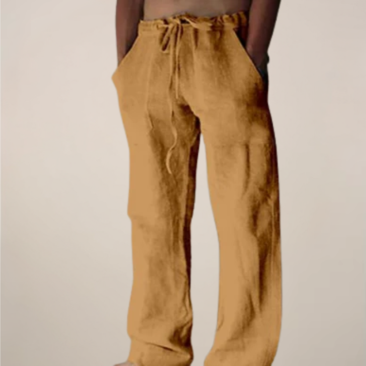 Herren Freizeithose Weite Locker Sitzend Beige