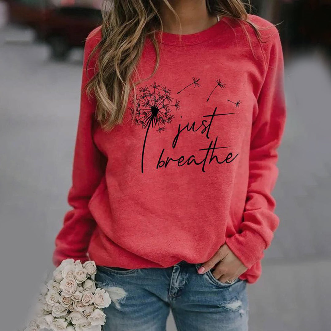 Eveloria Damen Sweatshirt Weicher Baumwollmix Rundhals