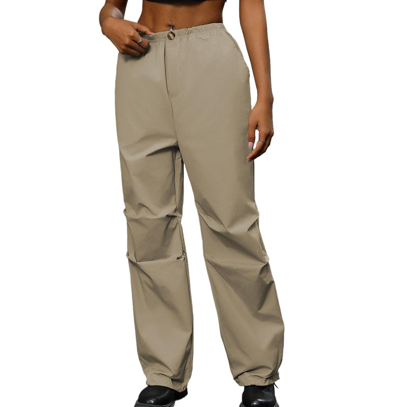 Damen Freizeithose Elastischer Bund Praktische Seitentaschen