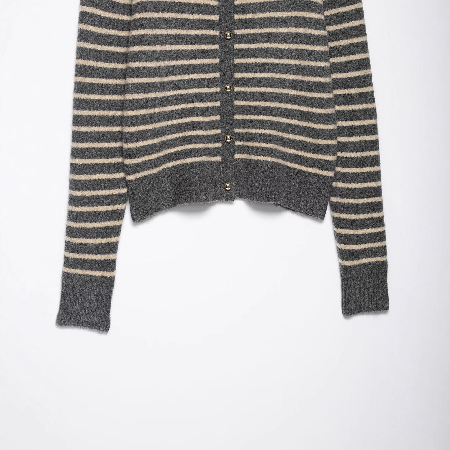 Damen Kaschmir Cardigan Gestreift Eveloria