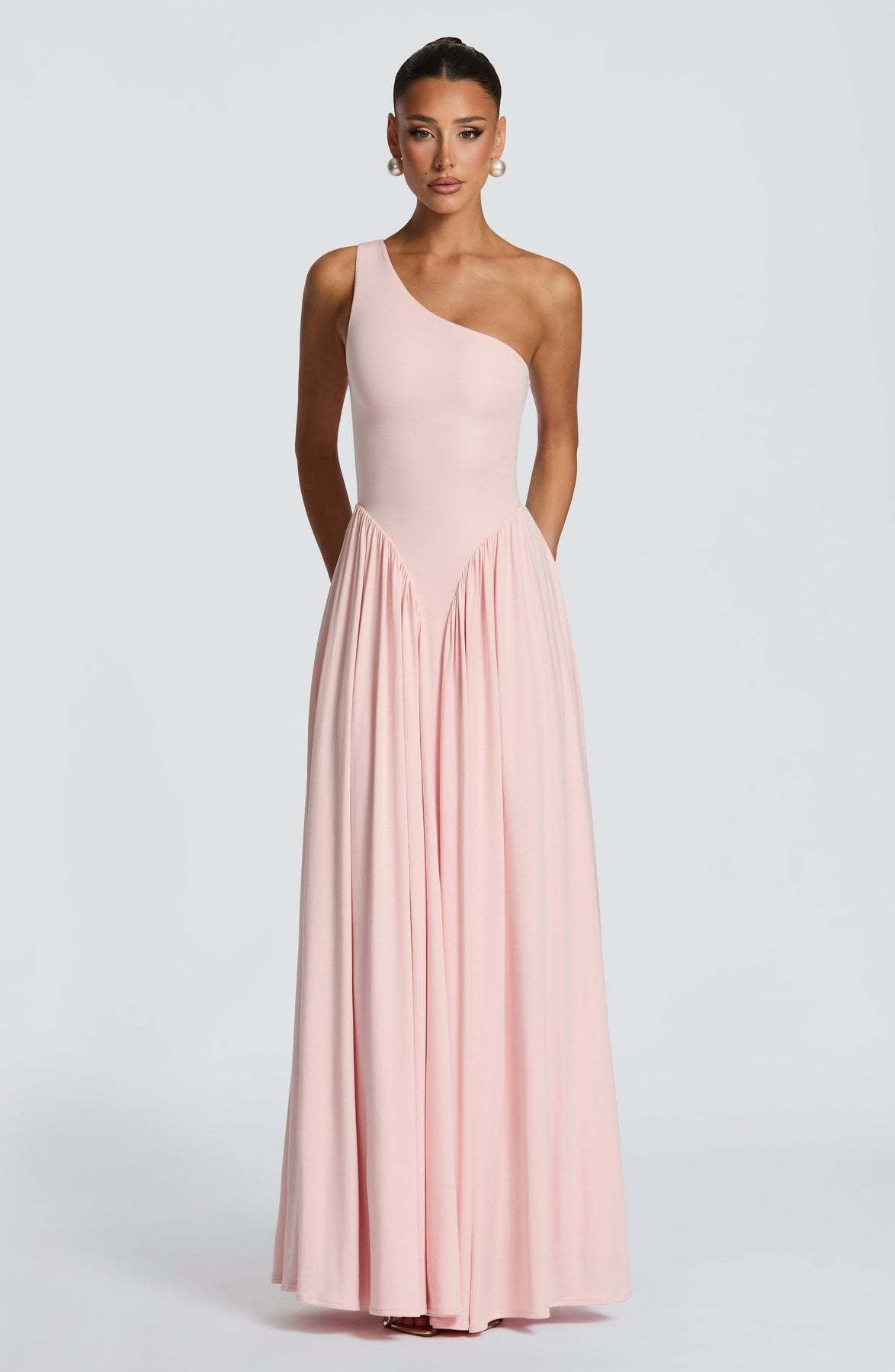 Damen Maxikleid Asymmetrisch Fließender Rock