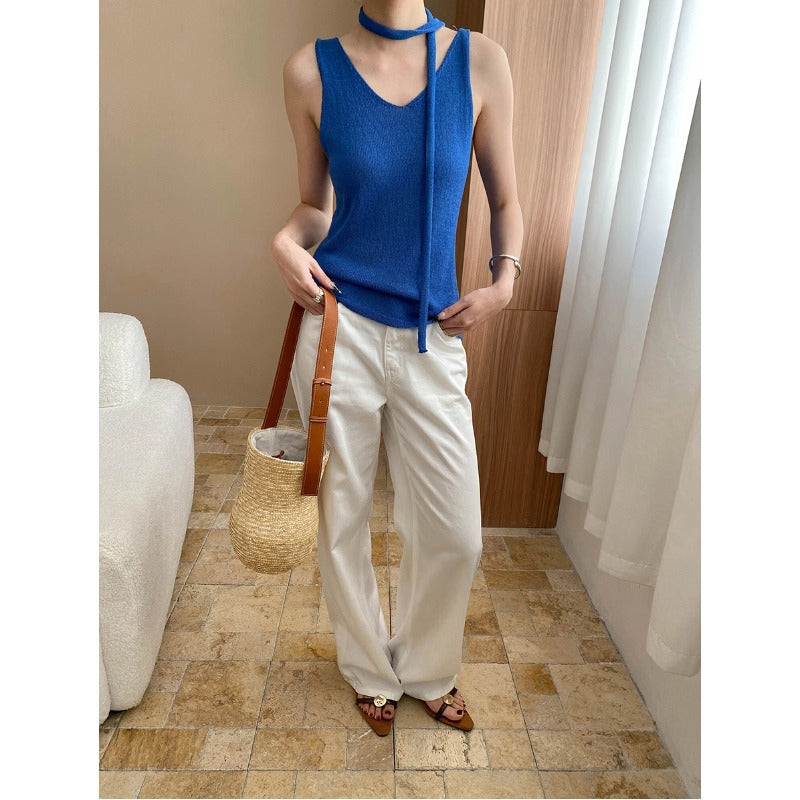 Damen Maxikleid Fließender Schnitt Dekorativer Gürtel Eveloria