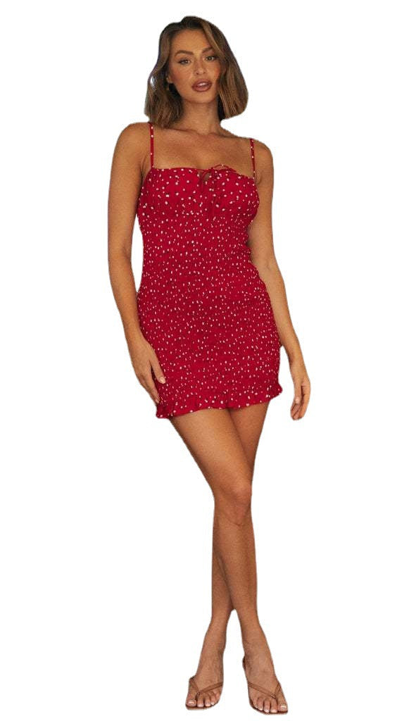 Damen Neckholder-Kleid Rüschen Sommerlich Eveloria