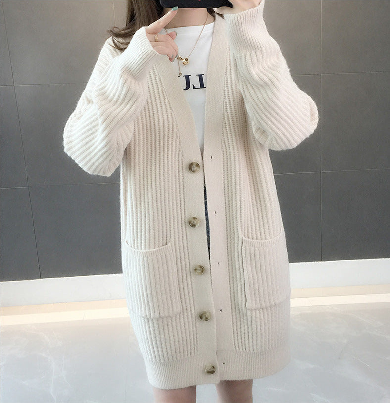 Damen Strickjacke mit Taschen und Knöpfen Eveloria
