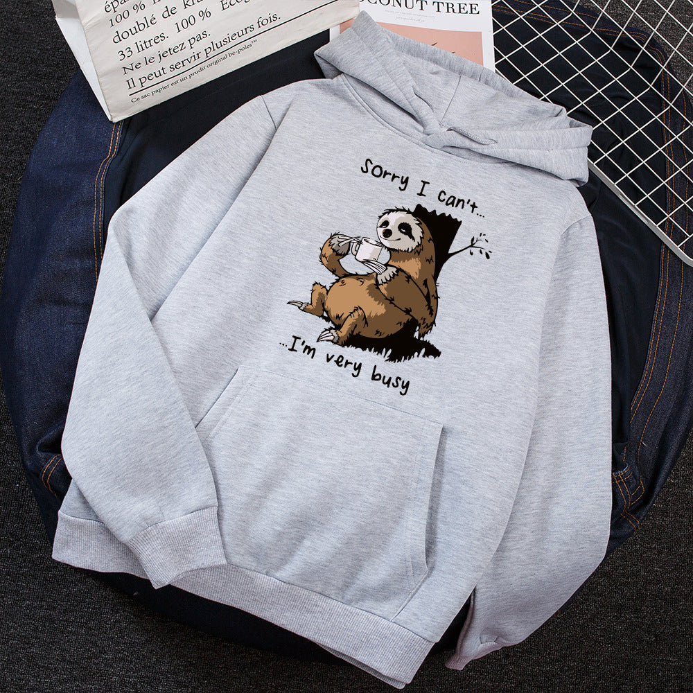 Damen Kapuzensweater Tiermotiv Weich