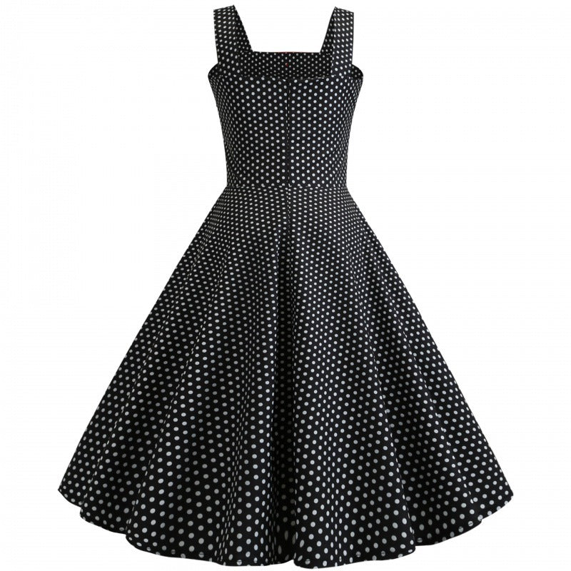 Damen Vintage Swingkleid Polka Dots Eveloria