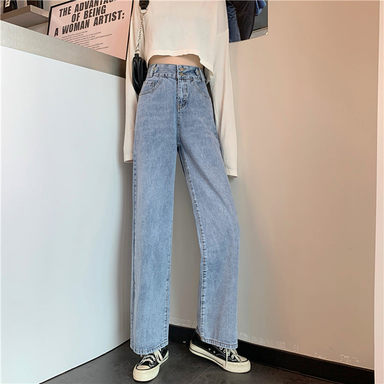 Damen Hochtaillige Bootcut Jeans Eveloria