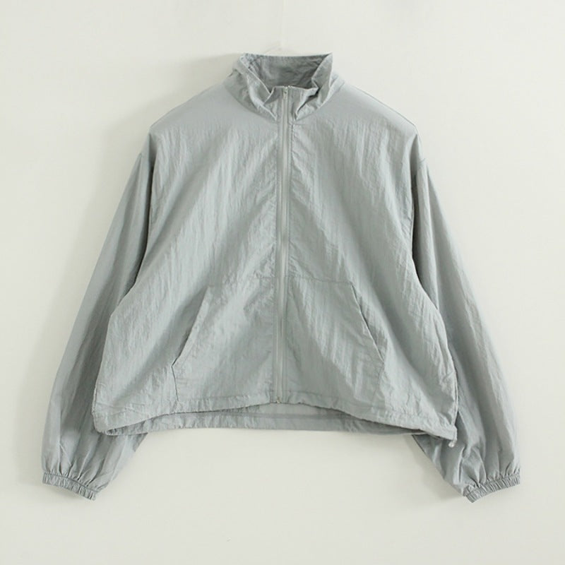 Damen Sportwindjacke mit Reißverschluss und hohem Kragen Eveloria