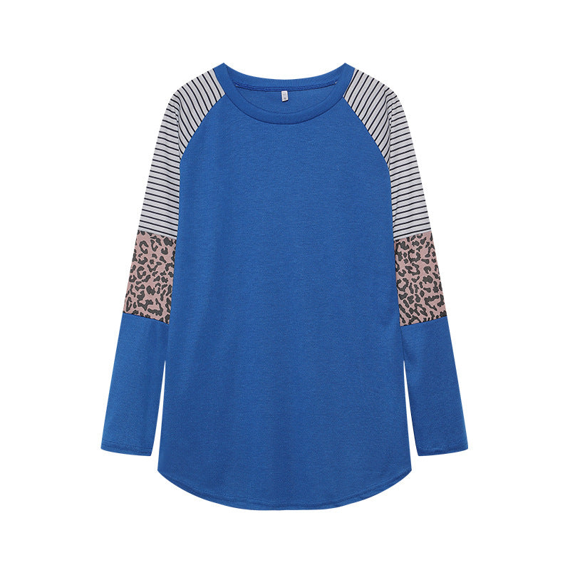Damen Langarmshirt Tiermuster Streifendesign Eveloria