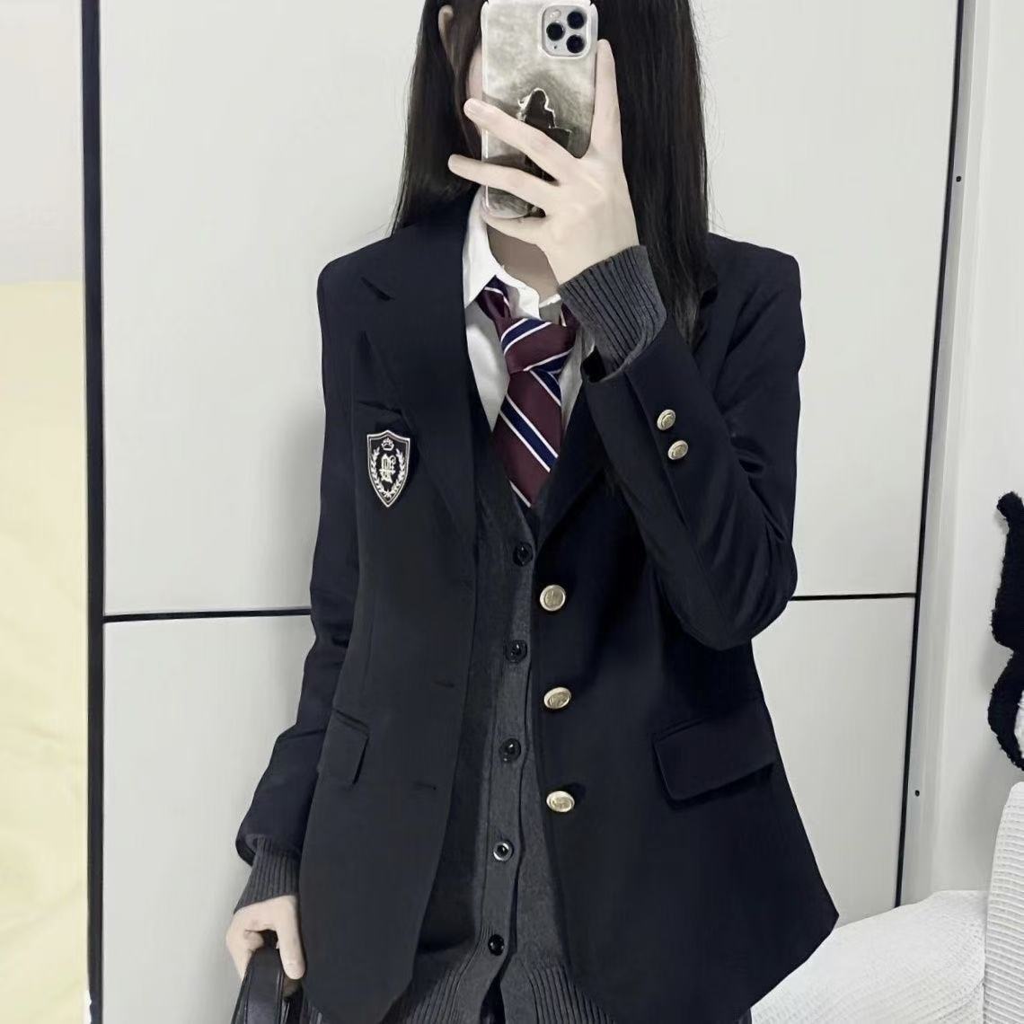 Damen Blazer Schuluniform Eveloria Marineblau