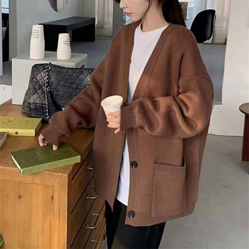 Damen Oversize Strickjacke Eveloria Großgefüttert