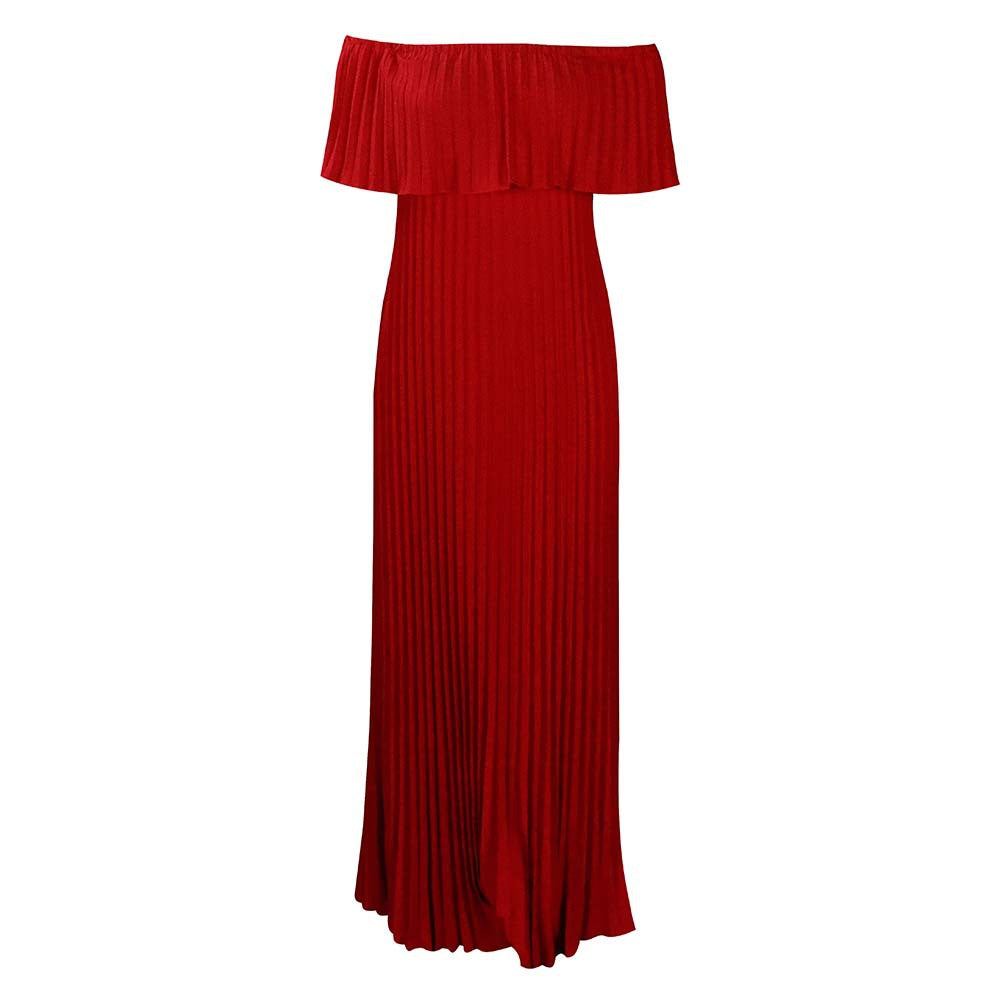 Damen Off-Shoulder Maxikleid Eveloria