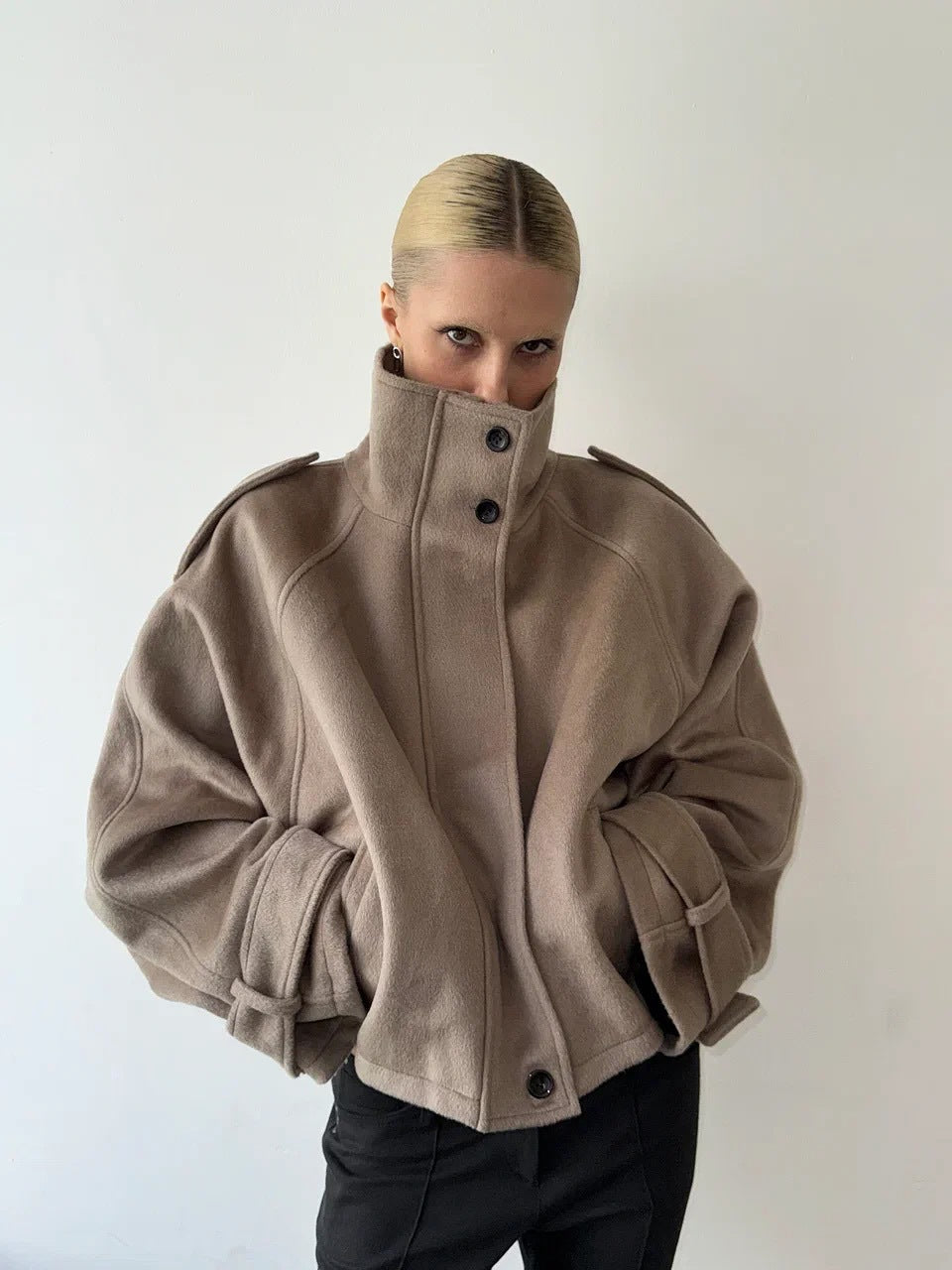 Damen Oversized Wolljacke Eveloria
