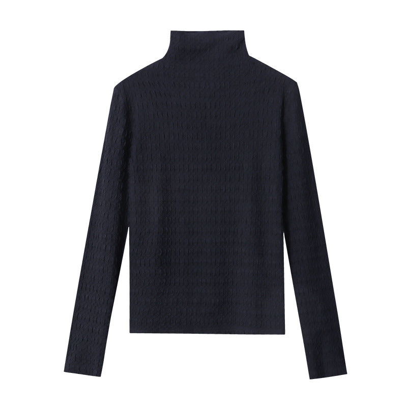 Damen Rollkragenpullover Strukturiertes Muster Eveloria