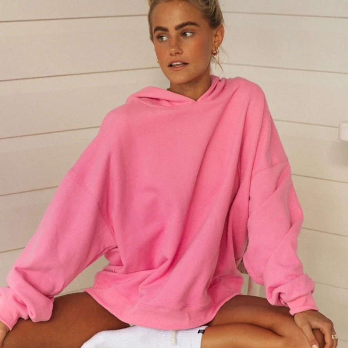 Damen Hoodie Oversized Schnitt Baumwolle